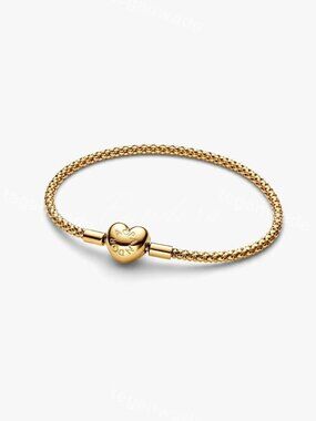 Pandora Heart Clasp Studded Chain Bracelet